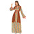 Hippie Lady Long Dress with Light Brown Waistcoat Large Size 42 to 44