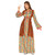 Hippie Lady Long Dress with Light Brown Waistcoat Medium Size 38 to 40