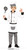 Chef Child White and Black with Apron Age 10 to 12 Years