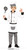 Chef Child White and Black with Apron Age 3 to 4 Years