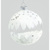 Mini Snowflake Glass Ball White 80mm