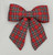 Plush Tartan Decoration Bow 48cm