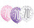 12in Latex Balloons Age 70 Glitz Pink Pk6