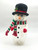 Glass Snowman with 10 LEDs 38cm Battery Operated