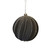 Flock Swirl Bauble Grey Silver 10cm