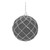 Flock Xcross Bauble Grey and Silver10cm