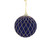 Flock Xcross Bauble Navy and Gold 8cm