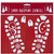 Santa Footprint Stencil Pk2