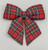 Plush Tartan Decoration Bow 28cm