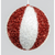 Tinsel Ball Decoration 155mm Red White