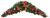 Green Swag 180cm Decorated in Red and Gold