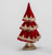 57cm Fabric Tree Ornament Burgandy and Gold