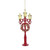 15cm Red and Gold glitter street lamp with wreath