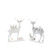 25cm white reindeer with animals