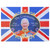 Union Jack Coronation Flag King Charles III Raylon 85x60cm