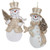 Snowman with Tree Platinum White 4.5in