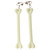 Bone Earrings White