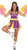 Cheerleader Purple Adult Medium Size 38 to 40
