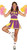 Cheerleader Purple Adult Large Size 42 to 44