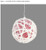 Iridescent White String Red Bauble 10cm