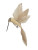 Feather Hummingbird White 19cm