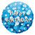 H100 18in Foil Balloon Blue Sparkle Happy Birthday