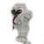 Metal and Mirror Standing Reindeer 16in with 20Leds on Stand