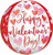H200 Orbz Foil Balloon Happy Valentines Day Watercolour