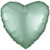 H100 18in Heart Foil Balloon Silk Lustre Mint Green 