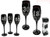 Aged Black Champagne Glass