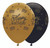 12in Latex Balloons Black Gold Birthday Pk6 12in Latex Balloons Black Gold Birthday Pk6