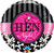 H100 18in Foil Balloon Hen Night Damask
