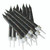 Cake Candles Pk12 Glitter Black