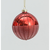 80mm Glass Frost and Satin Ball Red