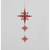 22cm Glitter Star x3 Decoration Red