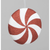 Disc Decoration Red White 19cm