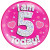 6in Jumbo Badge I Am 5 Today Pink 6in Jumbo Badge I Am 5 Today Pink