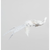 22cm Bead and Feather Bird with Clip White