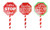 SANTA STOP HERE STAKE 60cm Choose from 3 assorted styles