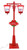 LED SNOWING MUSICAL DOUBLE LANTERNS STREET LAMP RED