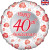 H100 18in Foil Balloon Happy 40th Anniversary