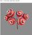 Swirl Candy Ball Pick 3cm Pk6
