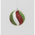 Tinsel Swirl Coloured Ball Decoration 100mm