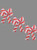 Candy Cane Bows 13cm Pk3