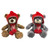 10in Grey Bear with Winter Hat and Scarf