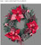 Candy Cane Poinsettia Wreath 22in