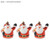 Santa Baubles 8cm Pk3