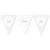 Pearl Anniversary Paper Flag Bunting Foil Stamped