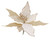 Clip on Poinsettia 25cm Glitter Gold