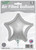 9in Air Filled Foil Balloon Silver Star
